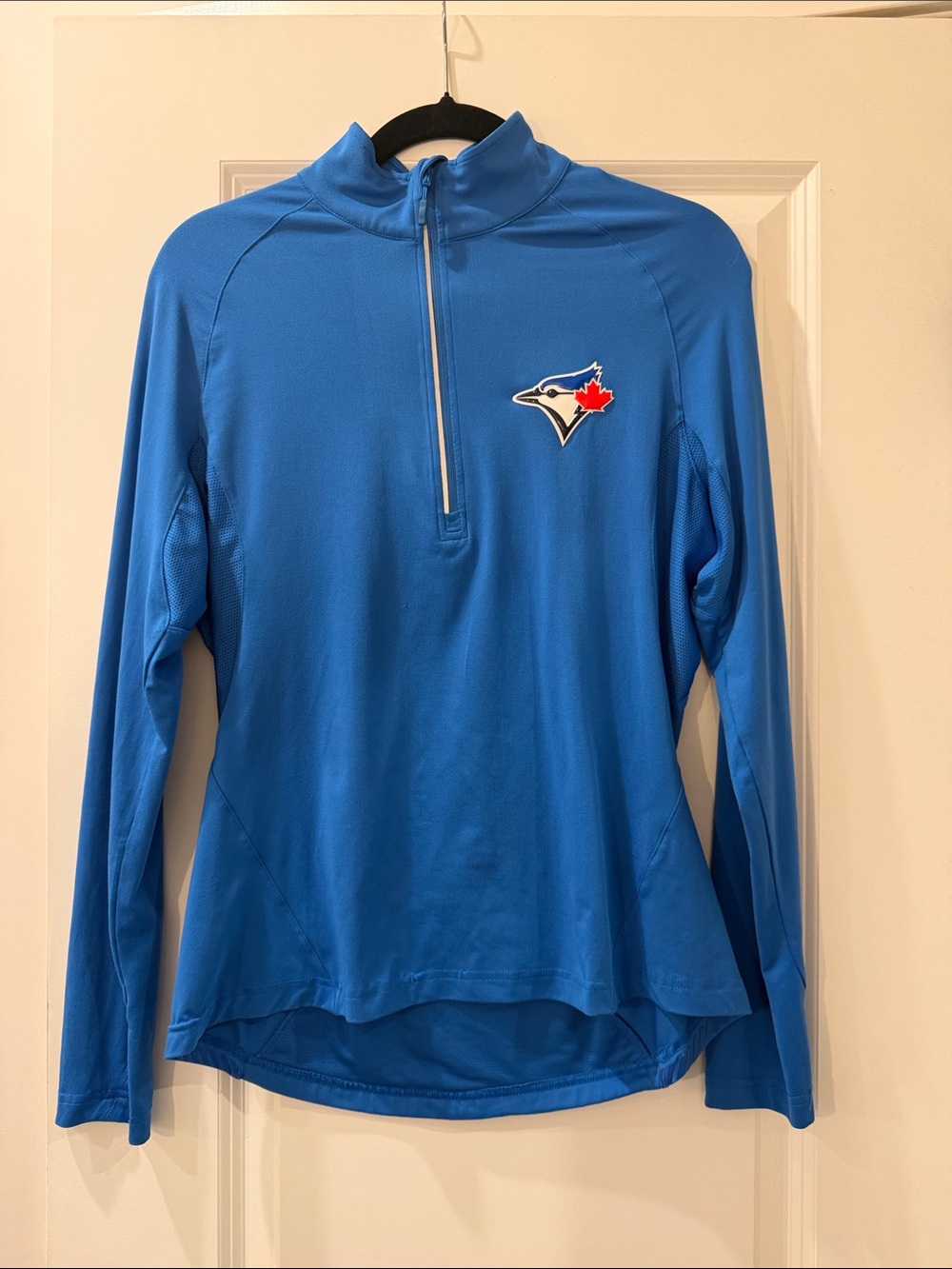 Toronto Blue Jays Women's Blue Quarter-Zip Pullover Hoodie